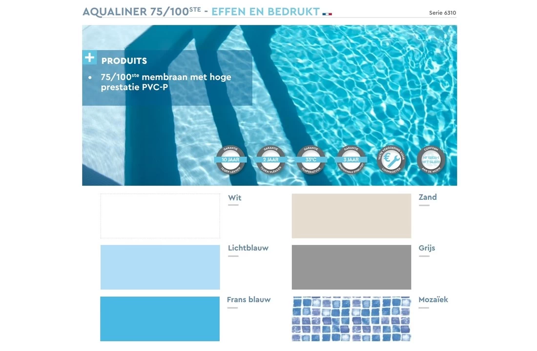 BWT Aqua Liner Zwembad Liner 75/100ste Kleur Licht Grijs 4 BWT Aqua Liner Zwembad Liner 75/100ste Kleur Licht Grijs - Afbeelding 2