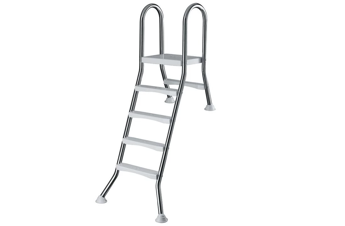 Flexinox Zwembadtrap A-Frame 1 + 4 Treden AISI 304 3 Flexinox Zwembadtrap A-Frame 1 + 4 Treden AISI 304