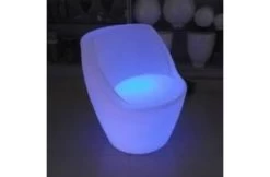 Poolstyle Lichtgevende RGB LED Stoel Met Zithoogte 55cm -Zwembadbenodigdheden Korting poolstyle lichtgevende rgb led stoel met zithoogte 2