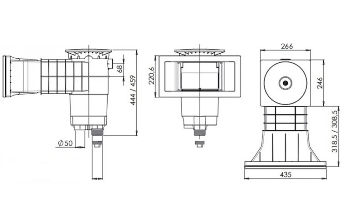 Weltico Weltico Skimmer A400 Wit Voor Paneel / Prefab Baden 5 Weltico Weltico Skimmer A400 Wit Voor Paneel / Prefab Baden - Afbeelding 3